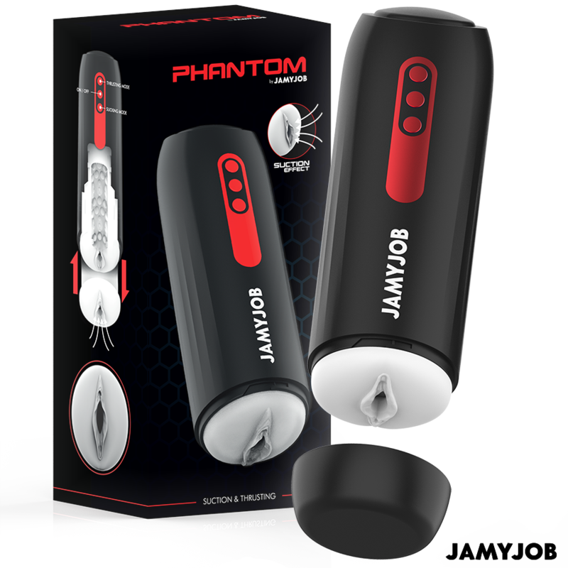 MASTURBADOR PHANTOM VAGINA AUTOMÁTICO 5 MODOS SUCCIONADOR Y EMPUJE - JAMYJOB