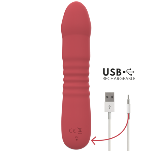 VIBRADOR JUNI UP & DOWN 10 ROJO - INTENSE