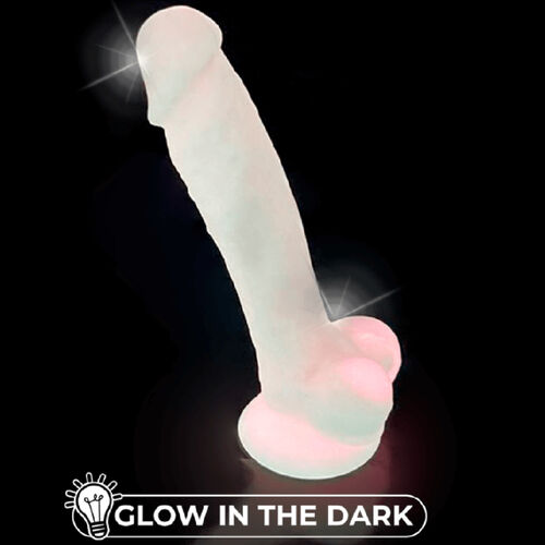 DILDO MODELO 1 PENE REALÍSTICO SILICONA PREMIUM SILEXPAN ROSA FLUORESCENTE 17.5 CM - SILEXD