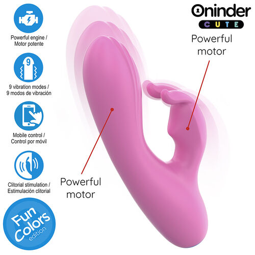 VIBRADOR LOVE BUNNY PUNTO G Y CLITORIS ROSA - APP MUNDIAL GRATUITA - ONINDER CUTE