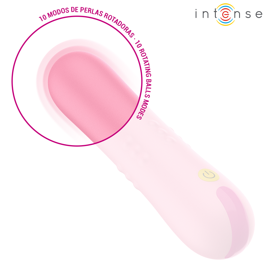 VIBRADOR BARBARA CON PERLAS GIRATORIAS - INTENSE