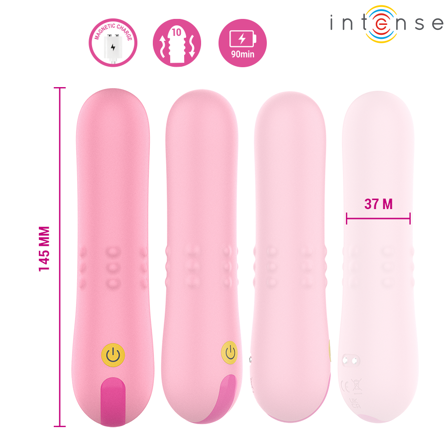 VIBRADOR BARBARA CON PERLAS GIRATORIAS - INTENSE