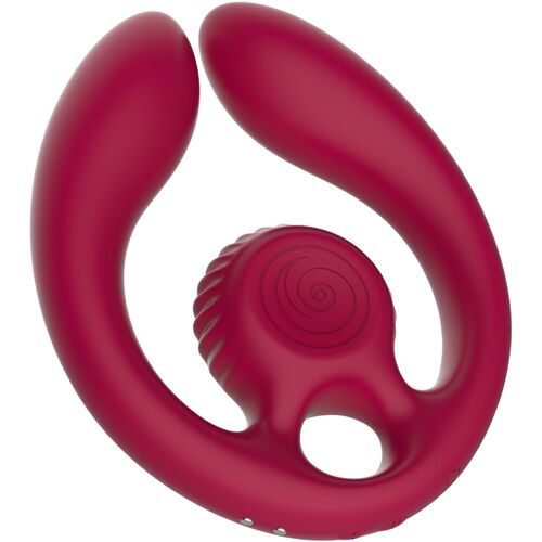 ESTIMULADOR DE PAREJAS GIZI DÚO CONTROL REMOTO BURDEOS / LILA - SNAIL VIBE