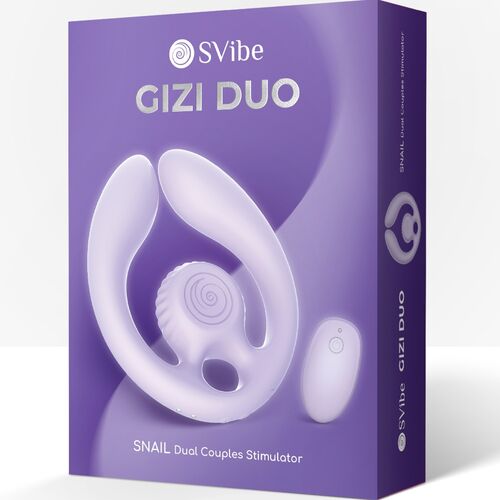 ESTIMULADOR DE PAREJAS GIZI DÚO CONTROL REMOTO BURDEOS / LILA - SNAIL VIBE