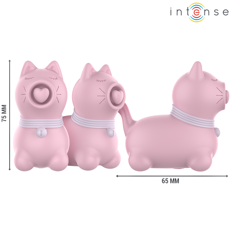 ESTIMULADOR GATO MARIE CON LENGUA EFECTO PULSACIÓN ROSA - INTENSE
