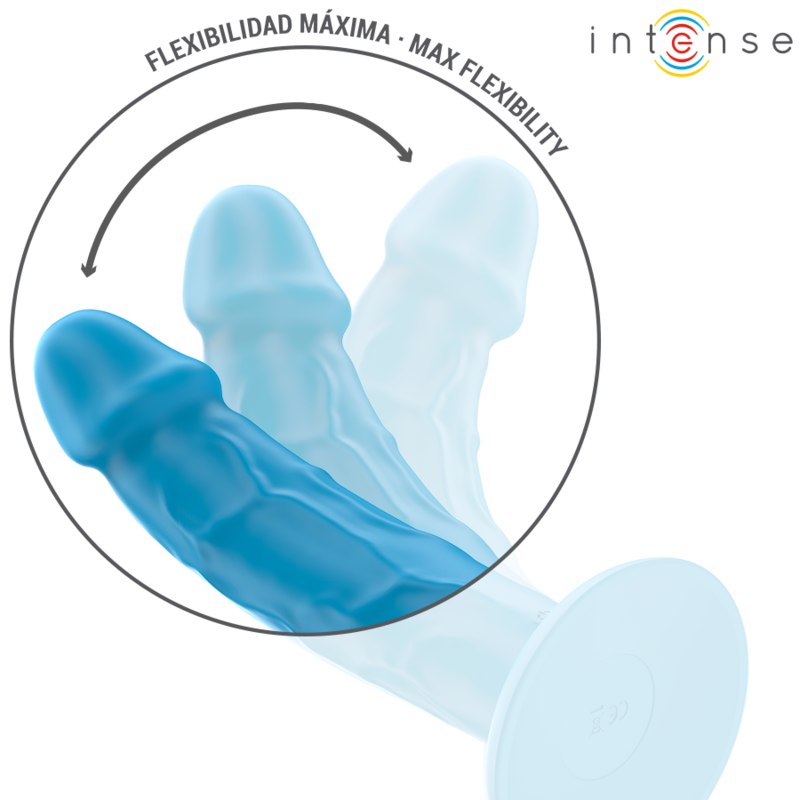 DILDO PHOEBE VIBRADOR REALÍSTICO 10 VIBRACIONES AZUL CONTROL REMOTO - INTENSE