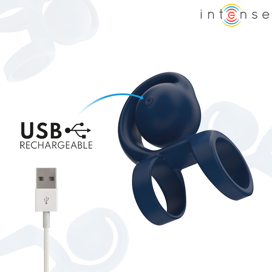 ANILLO TYSON POTENCIADOR CON CARACOL VIBRADOR Ø 3,2 CM - INTENSE