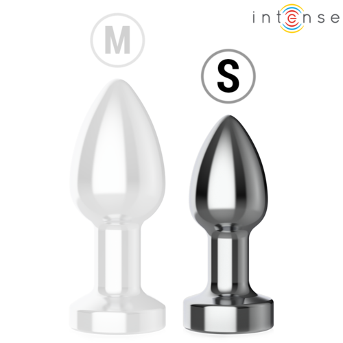 PLUG ANAL DE METAL VIBRADOR CON LUCES LED MULTICOLOR Y CONTROL REMOTO TALLA S / M - INTENSE