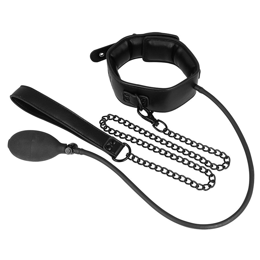 COLLAR BONDAGE INFLABLE CON TIRADOR - FETISH SUBMISSIVE BONDAGE