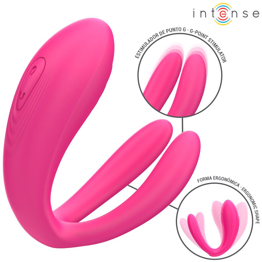 VIBRADOR JULIA & ESTIMULADOR DE PINZAS CONTROL REMOTO - INTENSE