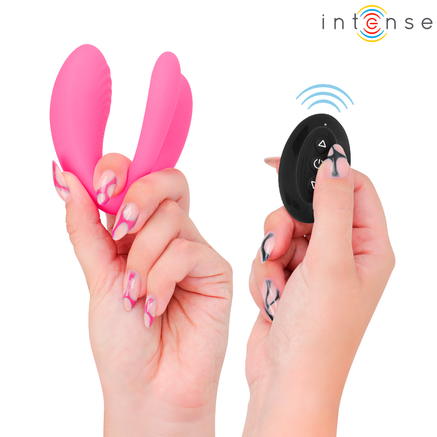 VIBRADOR JULIA & ESTIMULADOR DE PINZAS CONTROL REMOTO - INTENSE