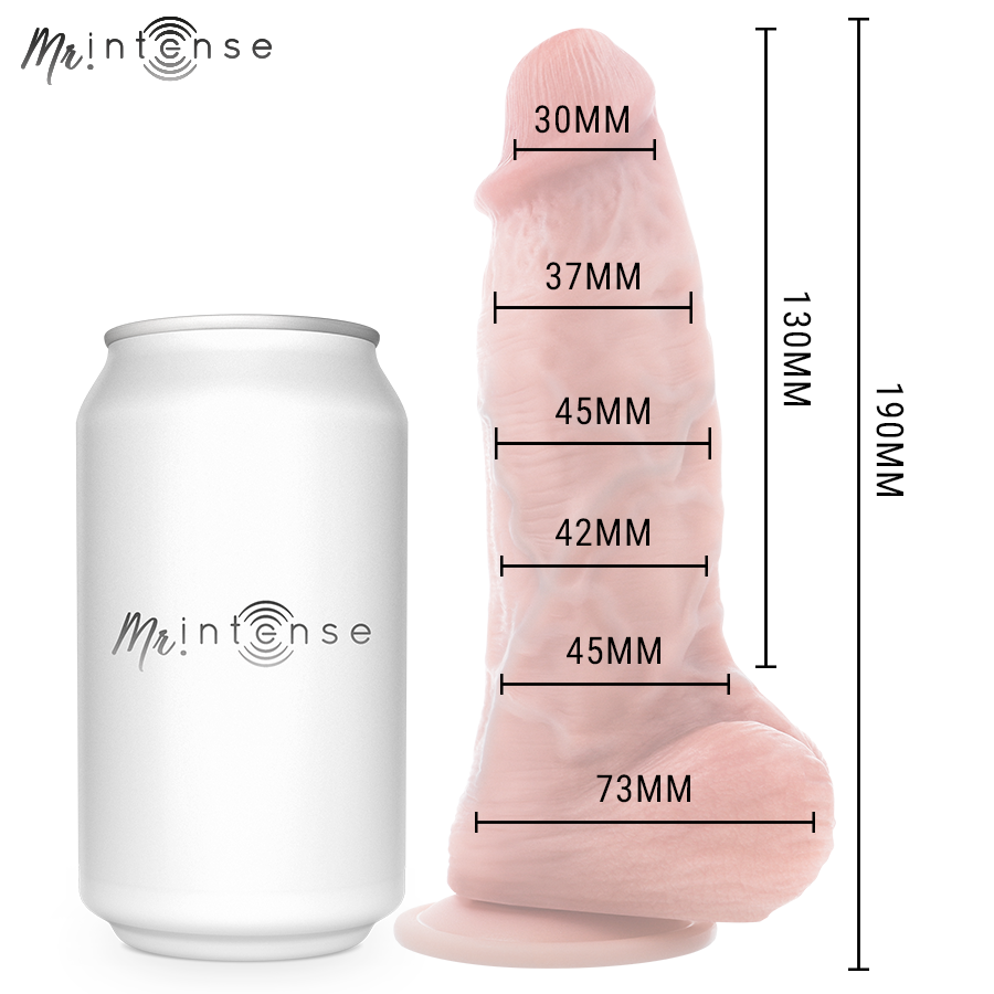 DILDO SMALL SPENCER SILICONA 19 CM -Ø- 4.5 CM - MR INTENSE