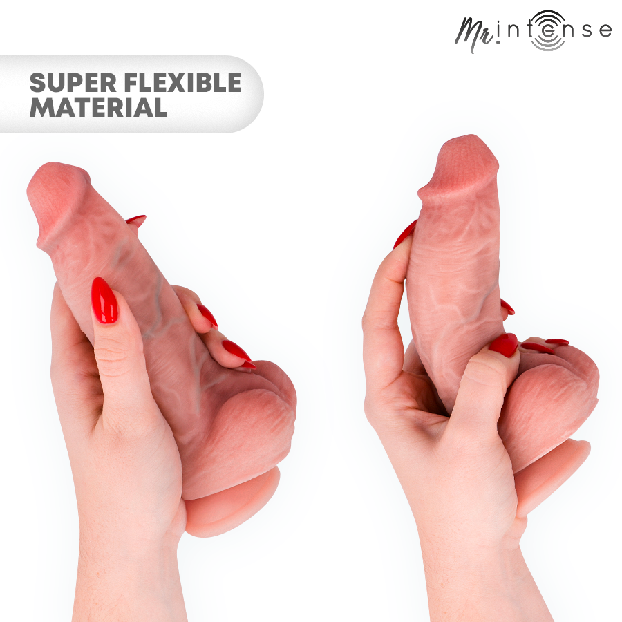 DILDO SMALL SPENCER SILICONA 19 CM -Ø- 4.5 CM - MR INTENSE