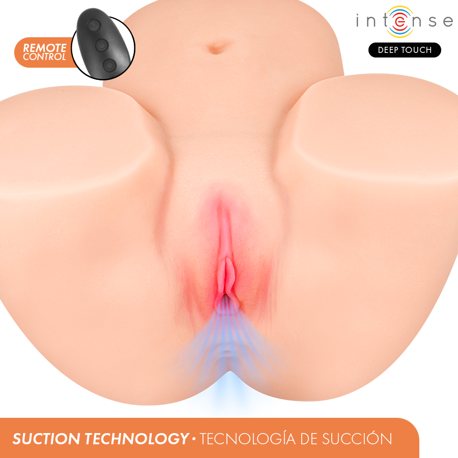 GINGER MASTURBADOR VAGINA CON EFECTO SUCCIÓN, CALOR, VIBRACIÓN Y VOZ CON CONTROL REMOTO 5.3 KG - INTENSE