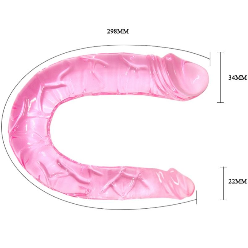 DILDO DOBLE DOUBLE DONG AZUL / ROSA - BAILE