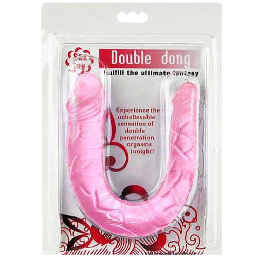 DILDO DOBLE DOUBLE DONG AZUL / ROSA - BAILE