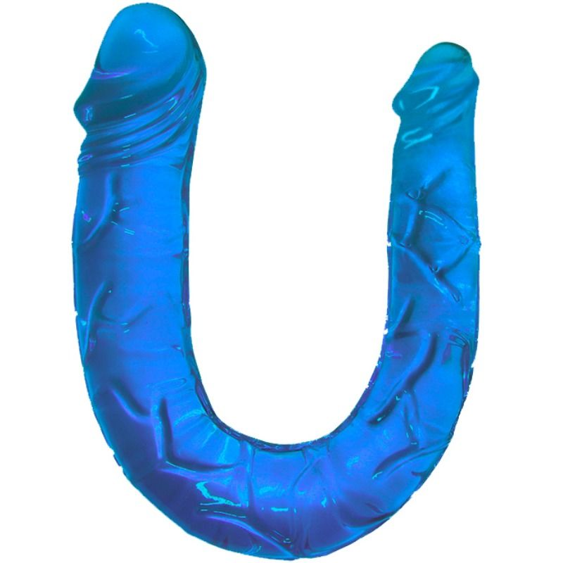 DILDO DOBLE DOUBLE DONG AZUL / ROSA - BAILE
