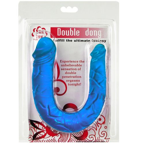 DILDO DOBLE DOUBLE DONG AZUL / ROSA - BAILE