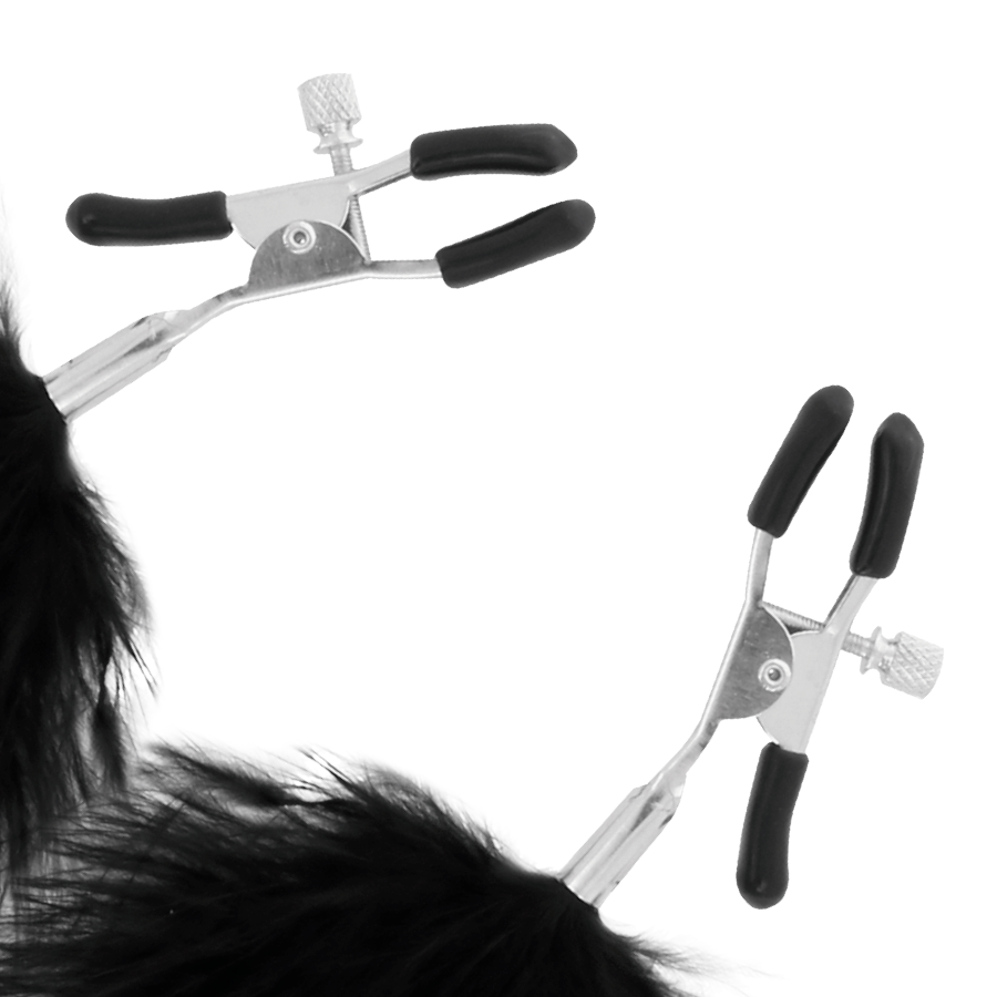 PINZAS PARA PEZONES CON POMPONES 2 - DARKNESS