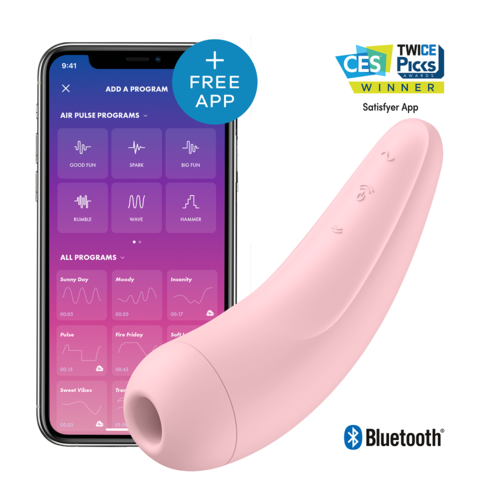 SATISFYER - CURVY 1 + ROJO ROSADO / ROSA APP