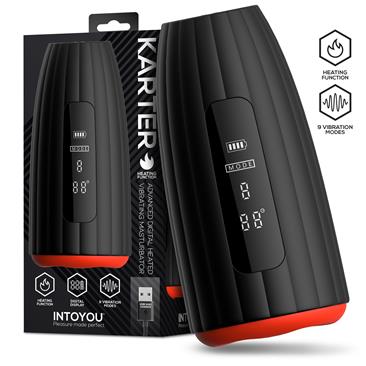 MASTURBADOR KARTER AVANZADO CON VIBRACIÓN, CALOR Y PANTALLA DIGITAL - INTOYUO
