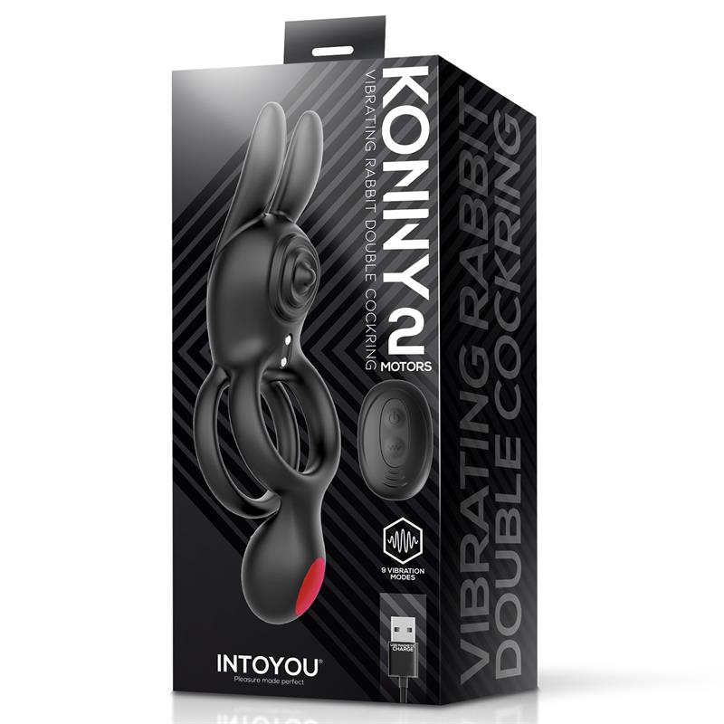 Anillo Konny Vibrador Doble con Conejito y Control Remoto - INTOYOU