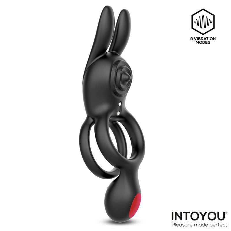 Anillo Konny Vibrador Doble con Conejito y Control Remoto - INTOYOU