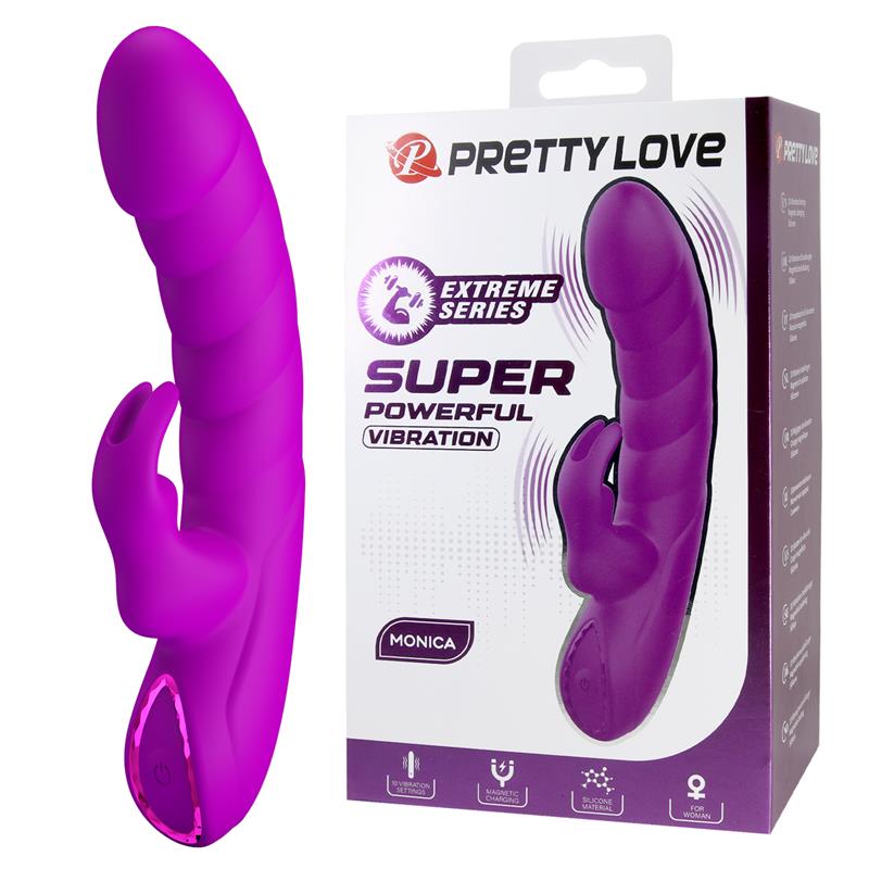 Vibrador Monica con Conejito - PRETTYLOVE