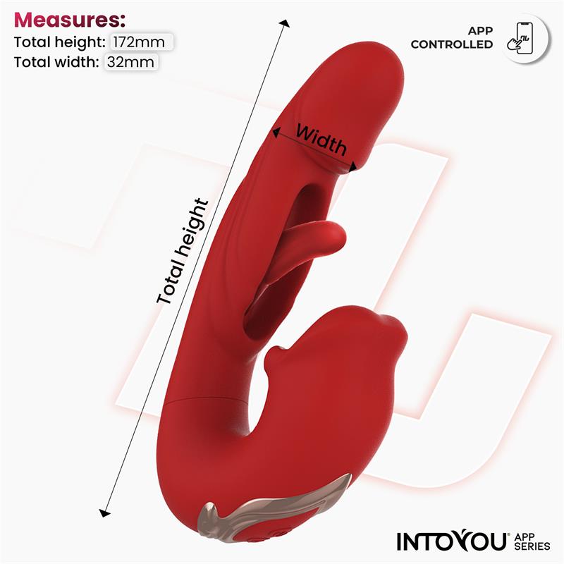 Vibrador Mouty Función Mordisqueo y Flipping con App - INTOYOU APP SERIES
