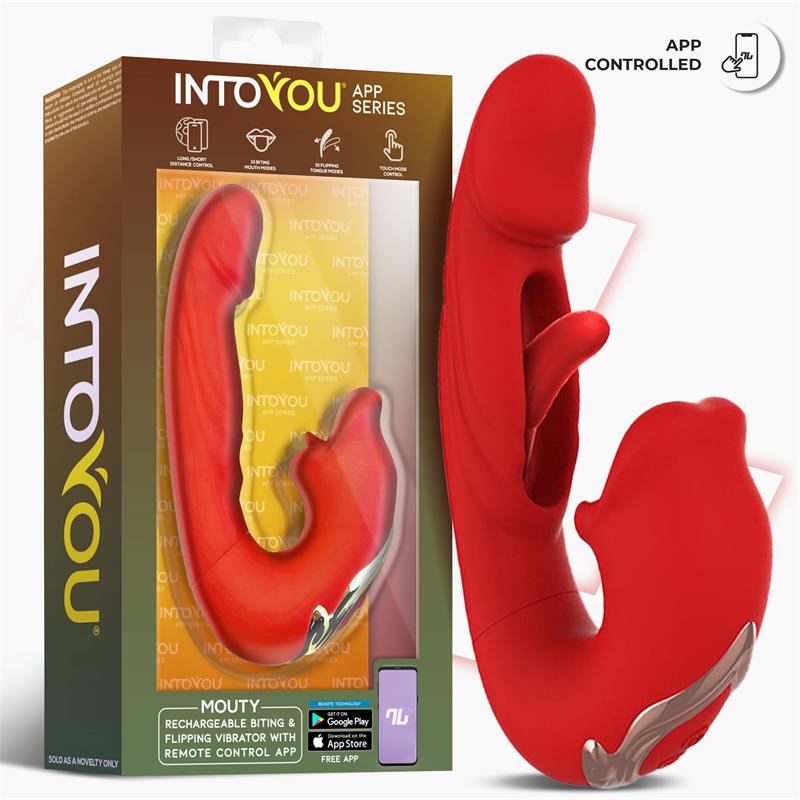 Vibrador Mouty Función Mordisqueo y Flipping con App - INTOYOU APP SERIES