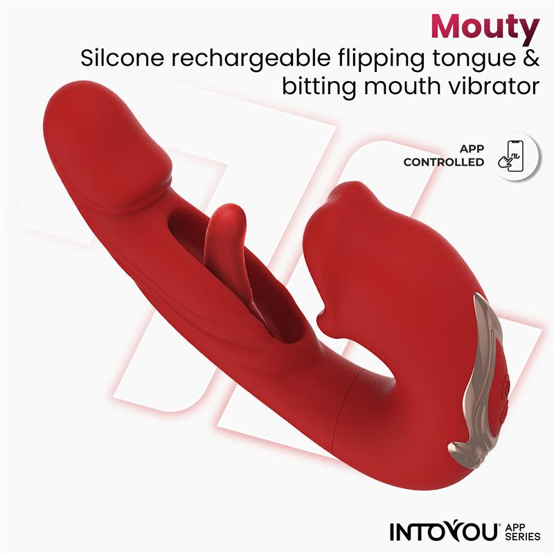 Vibrador Mouty Función Mordisqueo y Flipping con App - INTOYOU APP SERIES