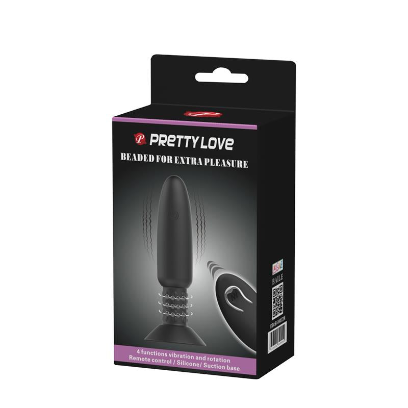 Plug Anal con Vibración y Rotación con Control Remoto USB - PRETTYLOVE