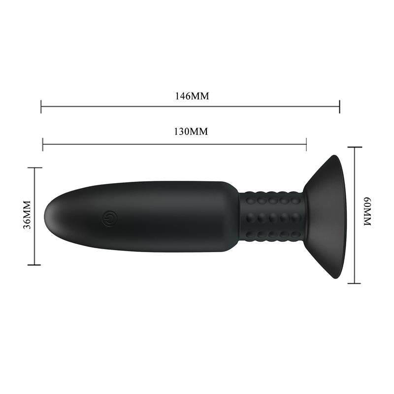 Plug Anal con Vibración y Rotación con Control Remoto USB - PRETTYLOVE