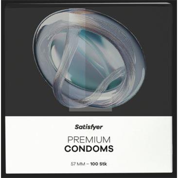 SATISFYER - Preservativos Alta calidad 100 Unidades. Talla 45 / 49 / 53 / 57 / 60 / 64