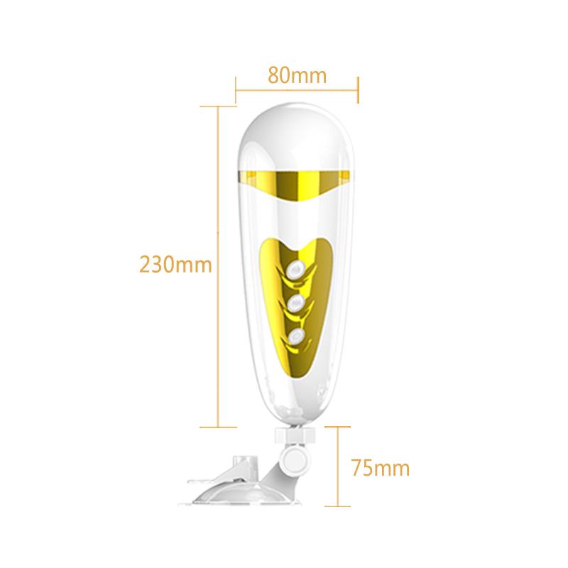 Masturbador Sally Blanco y Dorado - PRETTYLOVE