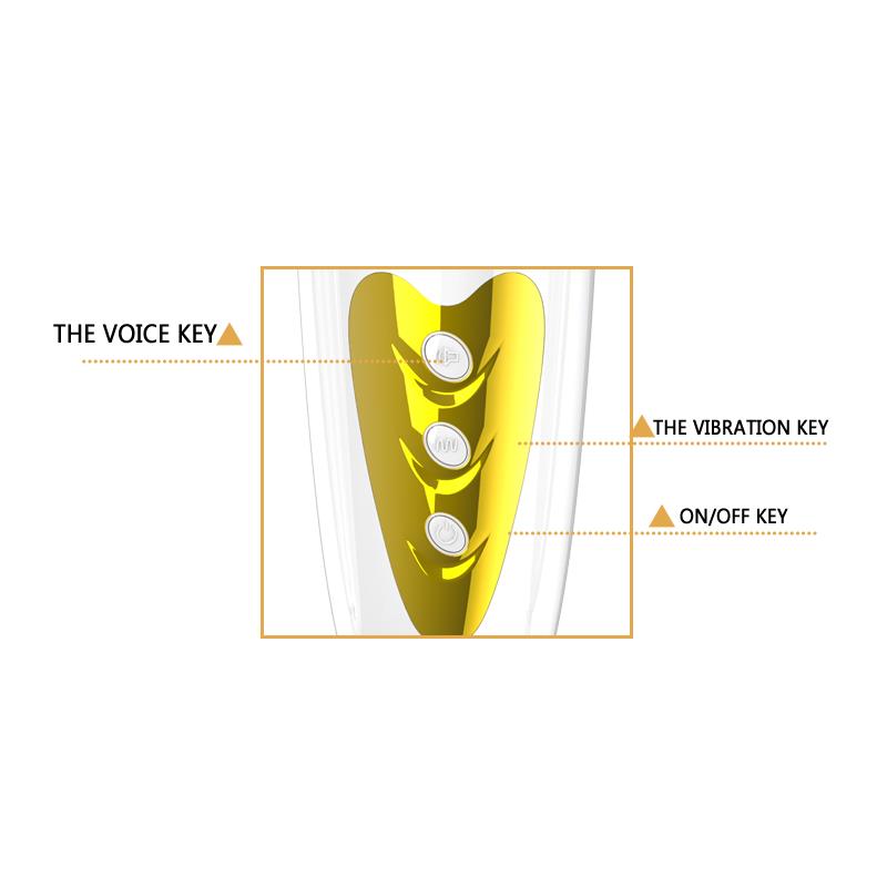 Masturbador Sally Blanco y Dorado - PRETTYLOVE