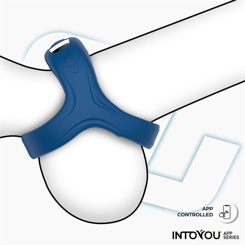 ANILLO RANK VIBRADOR CON APP AZUL - INTUYOU APP SERIES