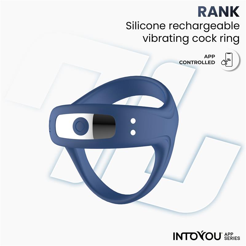 ANILLO RANK VIBRADOR CON APP AZUL - INTUYOU APP SERIES