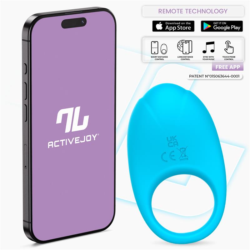 Anillo Ringo Vibrador con APP Unibody Azul / Verde- INTOYOU APP SERIES