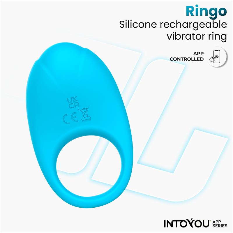 Anillo Ringo Vibrador con APP Unibody Azul / Verde- INTOYOU APP SERIES