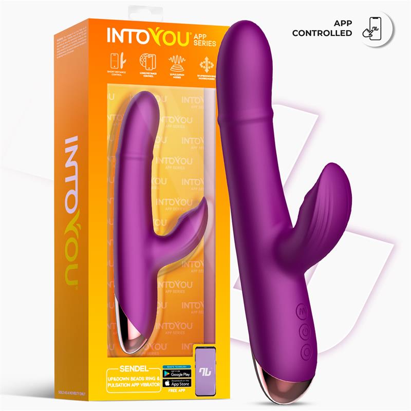 Vibrador Sendel con Anillo de Bolas Internas Up and Down y Pulsación con App - INTOYOU APP SERIES