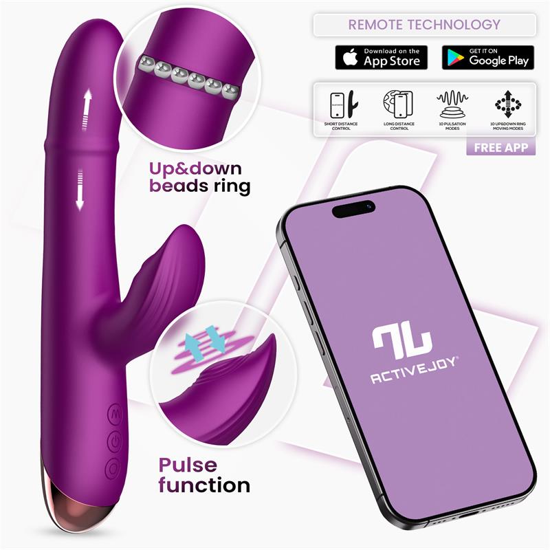 Vibrador Sendel con Anillo de Bolas Internas Up and Down y Pulsación con App - INTOYOU APP SERIES
