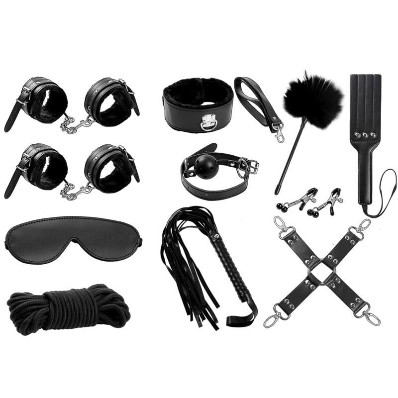 Set Bondage 11 Piezas Negro - INTOYOU