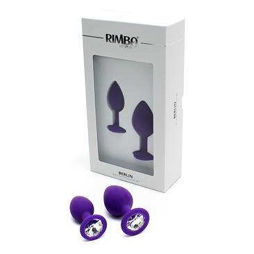 SET DE 2 PLUGS CON JOYA BERLIN PURPURA - RIMBA TOYS