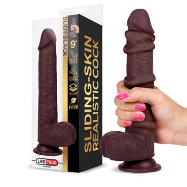 Slidy Dildo Realista Dual Layer Retráctil y Orientable 22CM 9" - LIKETRUE - INTOYOU