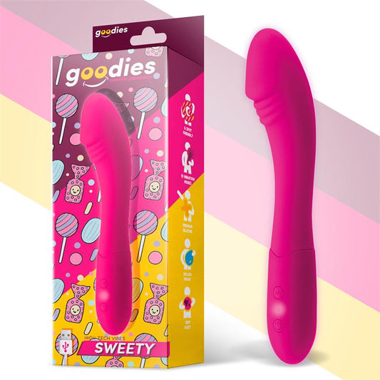 Sweety Vibrador Punto G USB Silicona Fuchsia - GOODIES