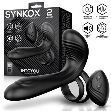 Anillo Doble Synkox Girth Gainer para el Pene con Vibración - INTOYOU