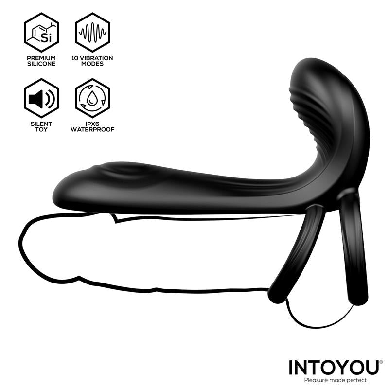 Anillo Doble Synkox Girth Gainer para el Pene con Vibración - INTOYOU