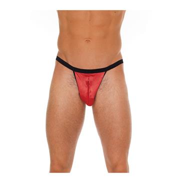 TANGA CON CREMALLERA ROJO Y NEGRO TALLA ÚNICA - AMORABLE