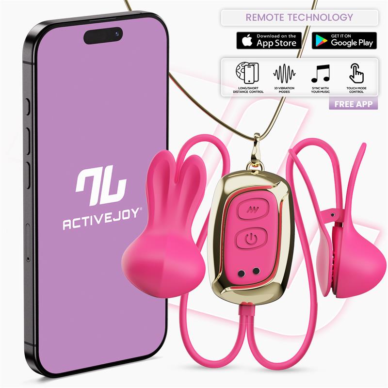 Pinzas Tickly para Pezones con Vibración, Control y Collar con APP - INTOYOU APP SERIES